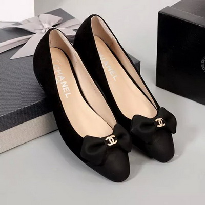 CHANEL Shallow mouth flat shoes Women--091